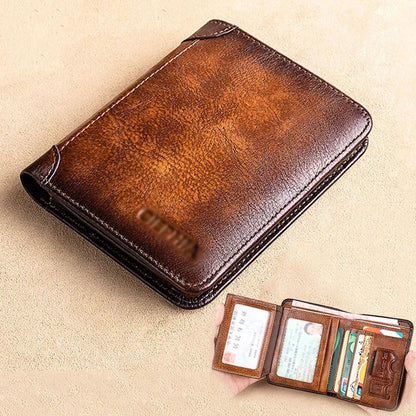 Anti-Theft Leather Wallet